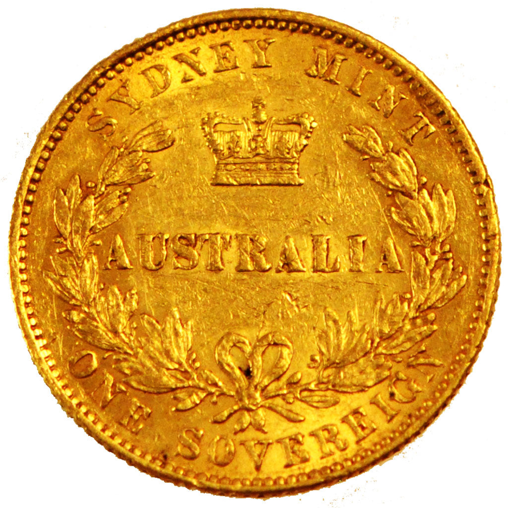 AUSTRALIA, Sovereign, 1862, Sydney, KM #4, EF(40-45), Gold, 7.98