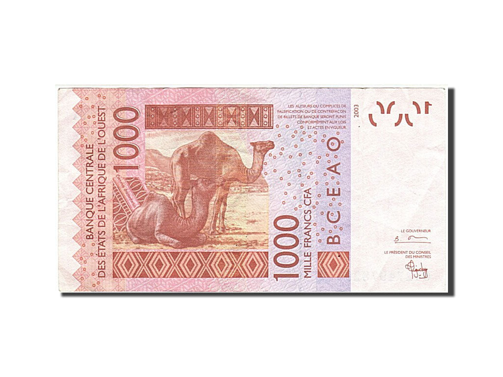 West African States, 1000 Francs, 2003, KM #115Aa, VF(30-35), 04274978299A