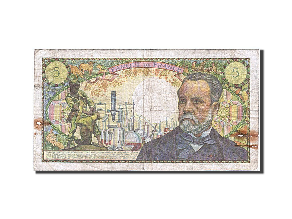 France, 5 Francs, 5 F 1966-1970 ''Pasteur'', 1966, KM #146a, 1966-05-05,...