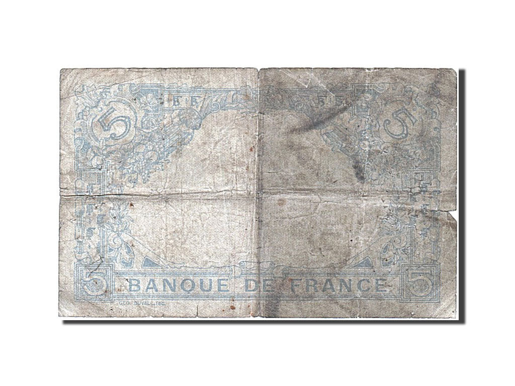 France, 5 Francs, 5 F 1912-1917 ''Bleu'', 1916, KM #70, 1916-06-01, VG(8-10),...