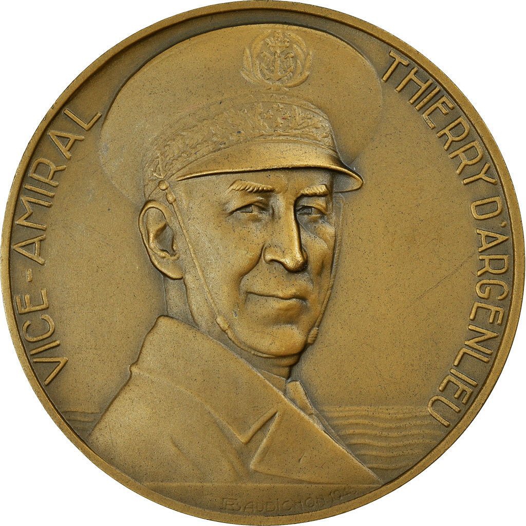 France, Medal, Vice-Amiral Thierry d'Argenlieu, Shipping, Baudichon, MS(63)
