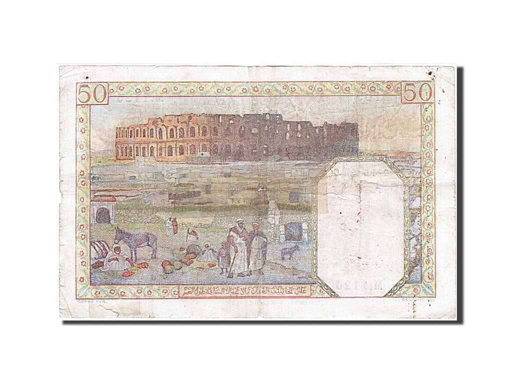 Algeria, 50 Francs, 1942, KM #87, 1942-06-25, VG(8-10), M.1126