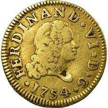 Münze, Spanien, Ferdinand VI, 1/2 Escudo, 1754, Madrid, S, Gold, KM:378