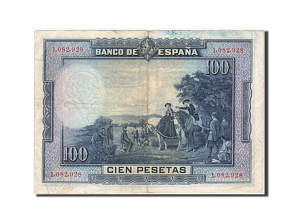 Banknote, Spain, 100 Pesetas, 1928, 1928-08-15, EF(40-45)