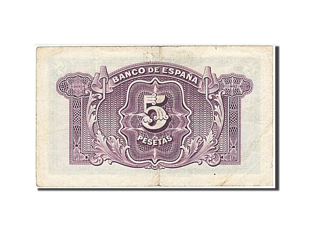 Banknot, Hiszpania, 5 Pesetas, 1935, EF(40-45)