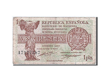 Spain, 1 Peseta, 1937, KM #94, VF(20-25), A 7137387