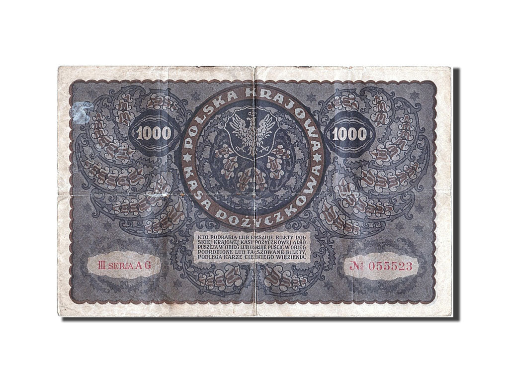 Banknote, Poland, 1000 Marek, 1919, 1919-08-23, VF(20-25)