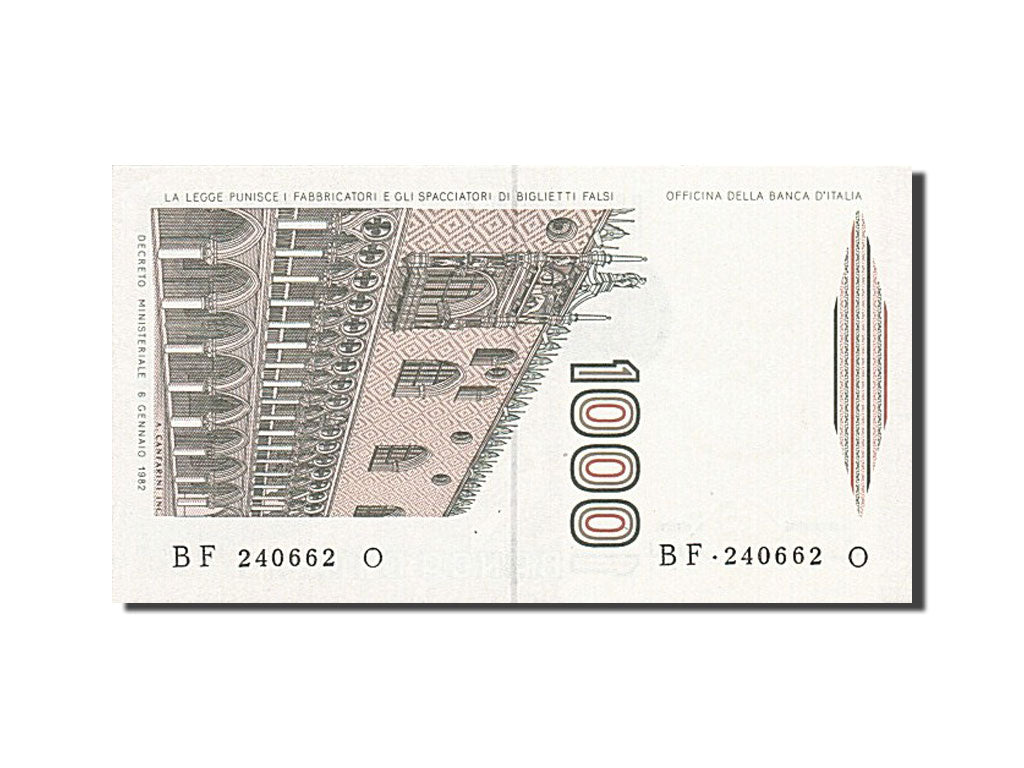 Banknote, Italy, 1000 Lire, 1982, 1982-01-06, UNC(65-70)