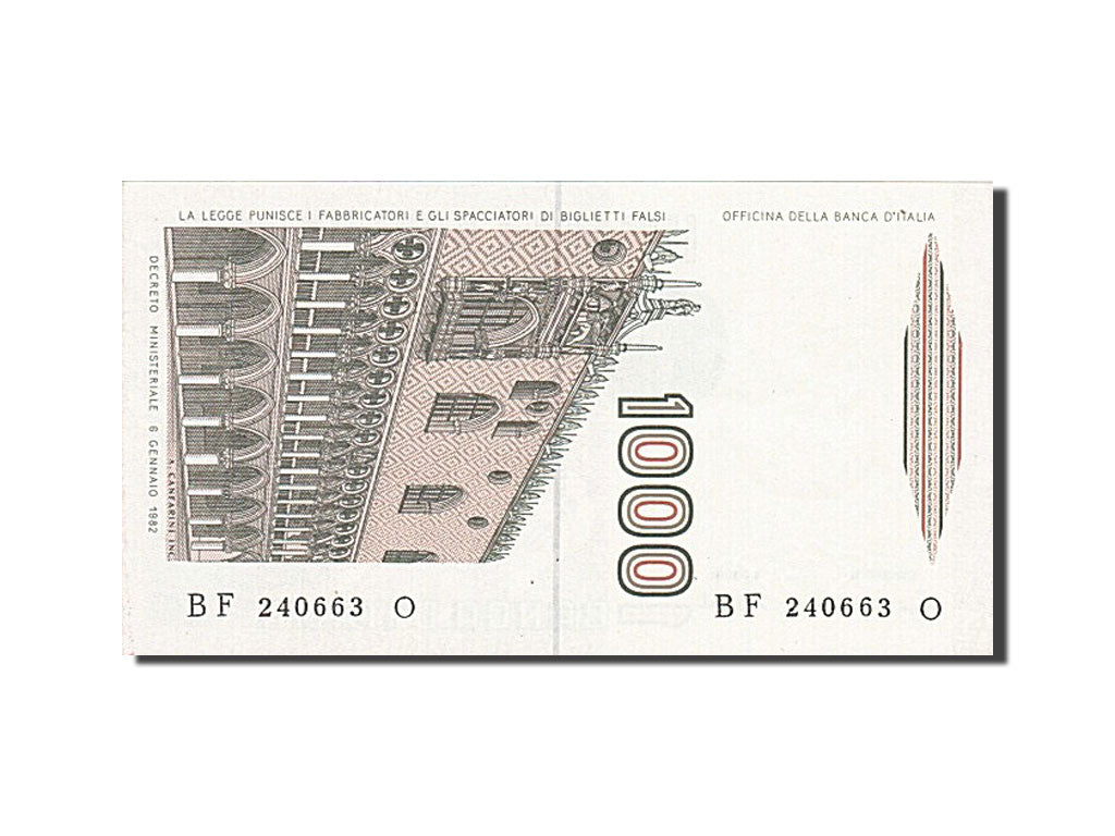 Banknote, Italy, 1000 Lire, 1982, 1982-01-06, UNC(65-70)