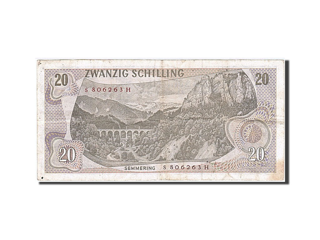 Banknote, Austria, 20 Schilling, 1967, 1967-07-02, EF(40-45)