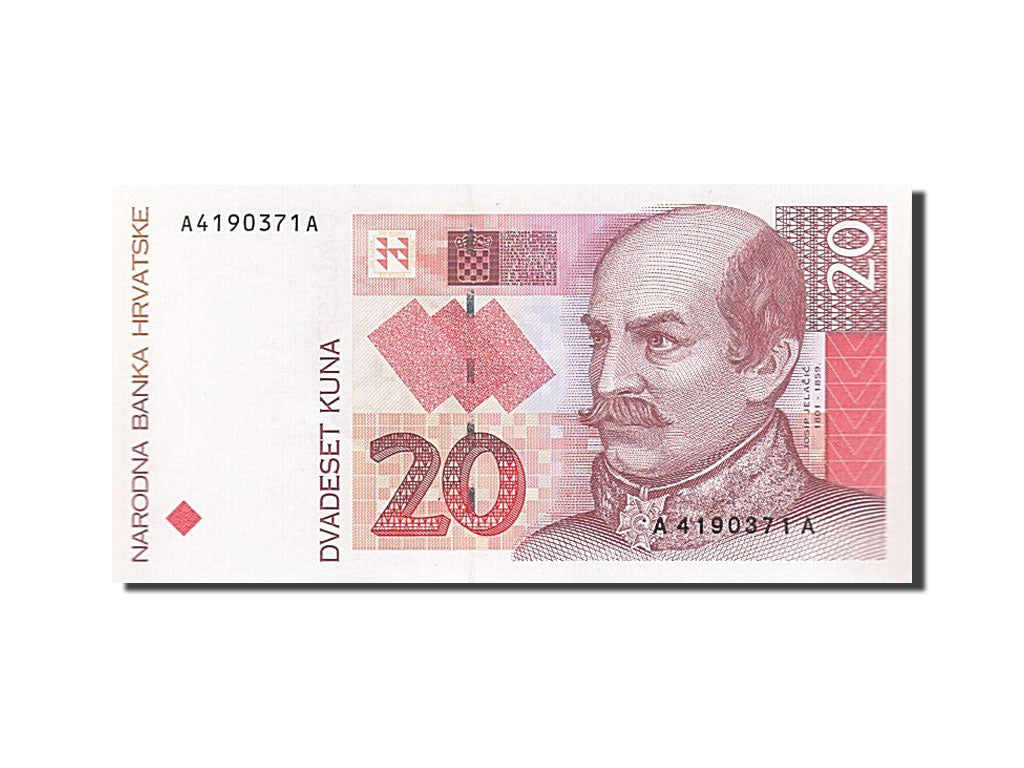 Croatia, 20 Kuna, 1993, KM #30a, 1993-10-31, UNC(65-70), A4190371A
