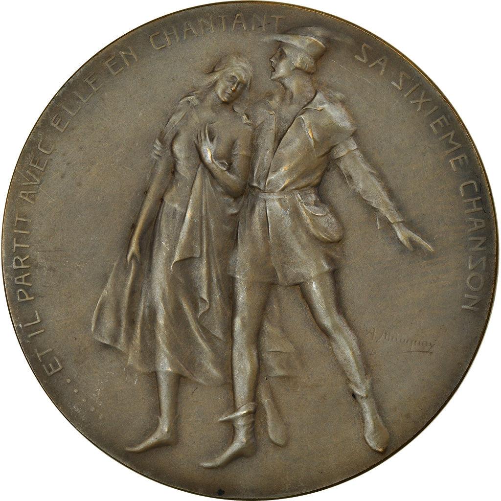 Belgium, Medal, Charles de Coster, Ecrivain, Arts & Culture, 1927, Mauquoy