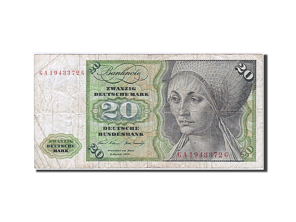 Banknote, GERMANY - FEDERAL REPUBLIC, 20 Deutsche Mark, 1980, 1980-01-02