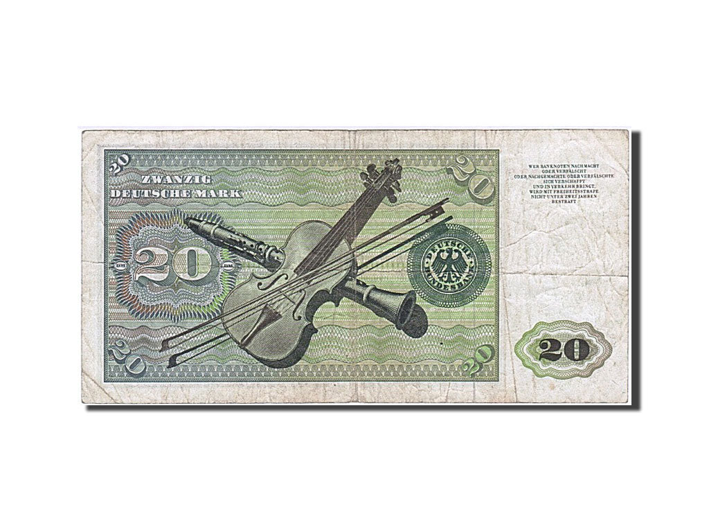 Banknote, GERMANY - FEDERAL REPUBLIC, 20 Deutsche Mark, 1980, 1980-01-02