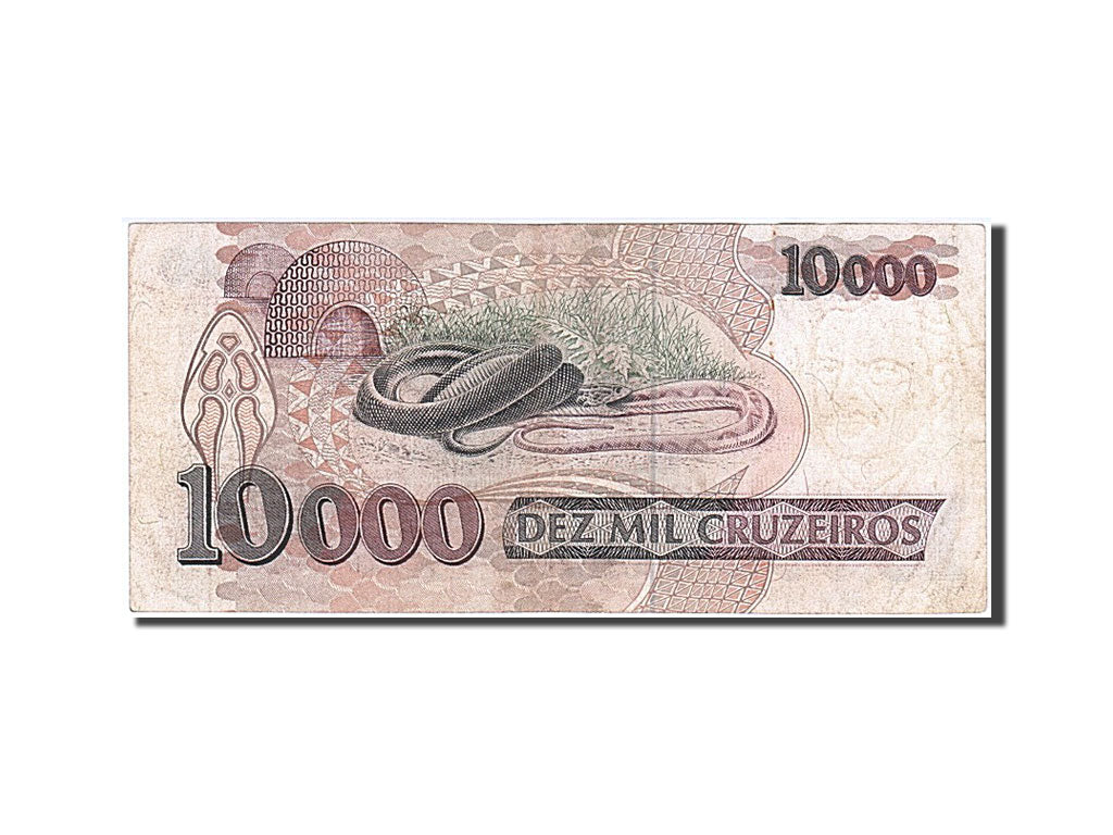 Brazil, 10,000 Cruzeiros, 1991, KM #233a, EF(40-45), A 0061035299 A