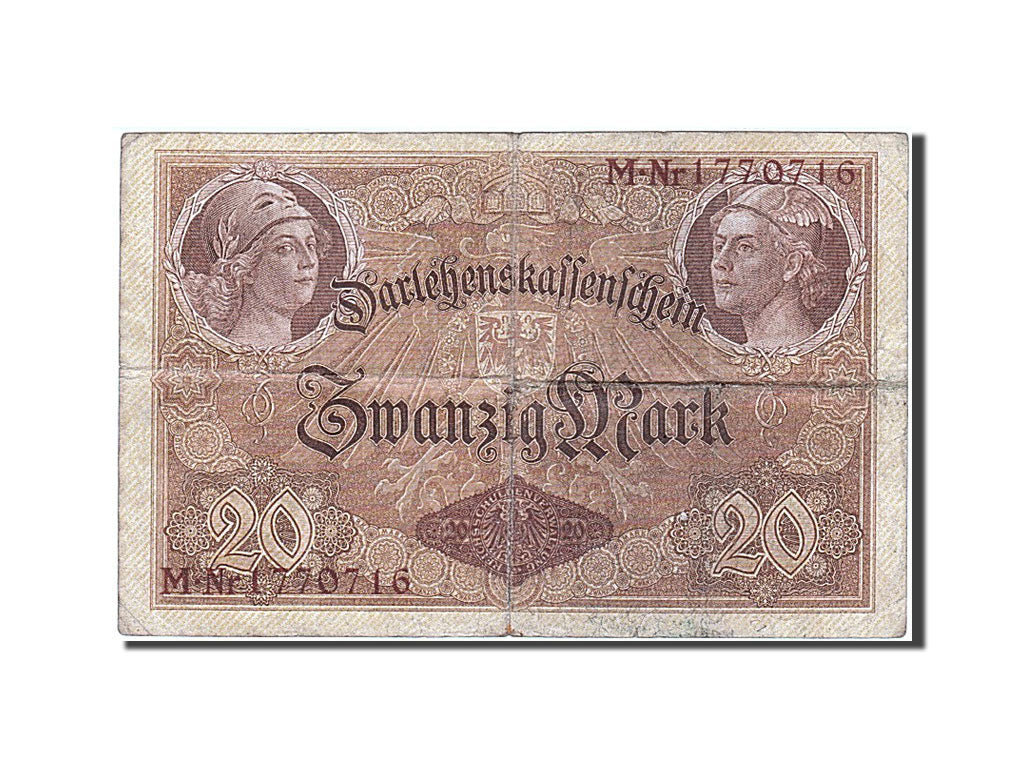 Banknote, Germany, 20 Mark, 1914, 1914-08-08, VF(20-25)
