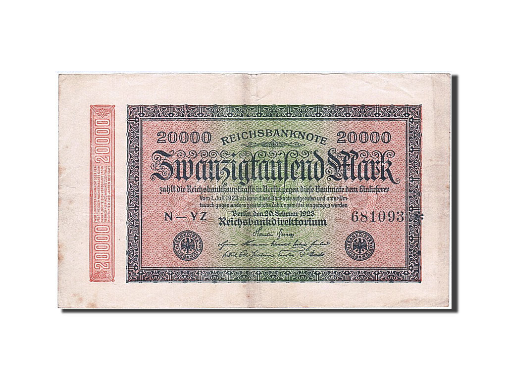 Banknote, Germany, 20,000 Mark, 1923, 1923-02-20, EF(40-45)