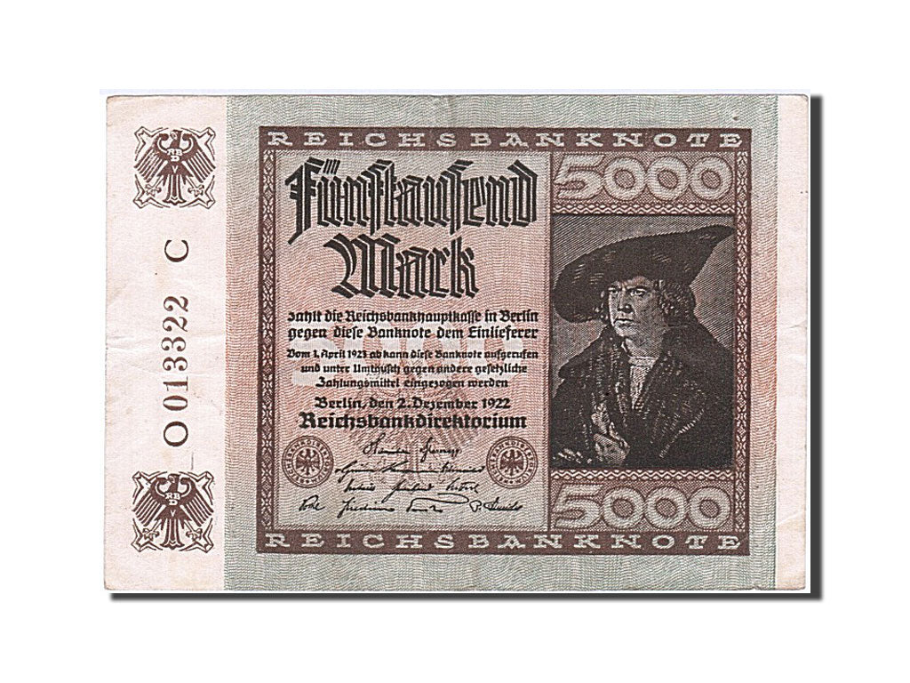 Banknote, Germany, 5000 Mark, 1922, 1922-12-02, UNC(60-62)