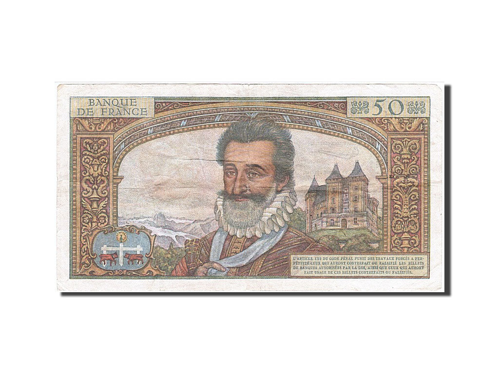 France, 50 Nouveaux Francs, 50 NF 1959-1961 ''Henri IV'', 1960, KM #143a,...