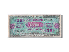 France, 50 Francs, 1945 Verso France, 1945, KM #122a, 1945-06-04, VF(20-25),...