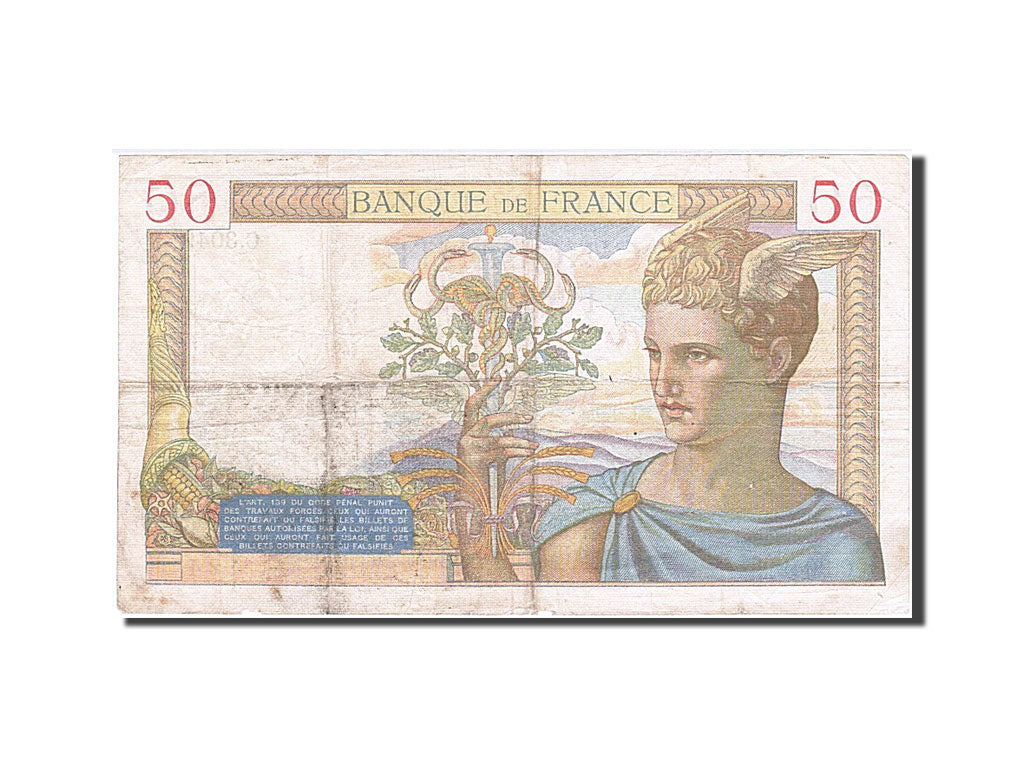 Geldschein, Frankreich, 50 Francs, 50 F 1934-1940 ''Cérès'', 1935, 1935-09-26