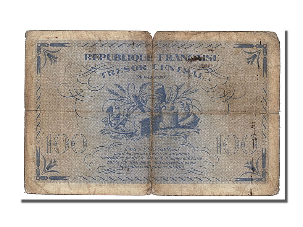 FRANCE, 100 Francs, 1943-1945 Marianne, 1943, 1943-10-02, VF(20-25), PL...