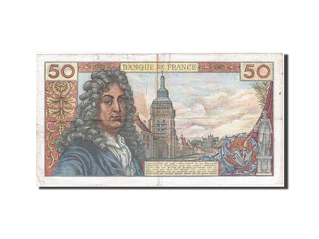 Francia, 50 Francs, 50 F 1962-1976 ''Racine'', 1962, KM:148a, 1962-06-07, MB+...