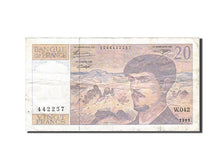 Geldschein, Frankreich, 20 Francs, 20 F 1980-1997 ''Debussy'', 1993, S