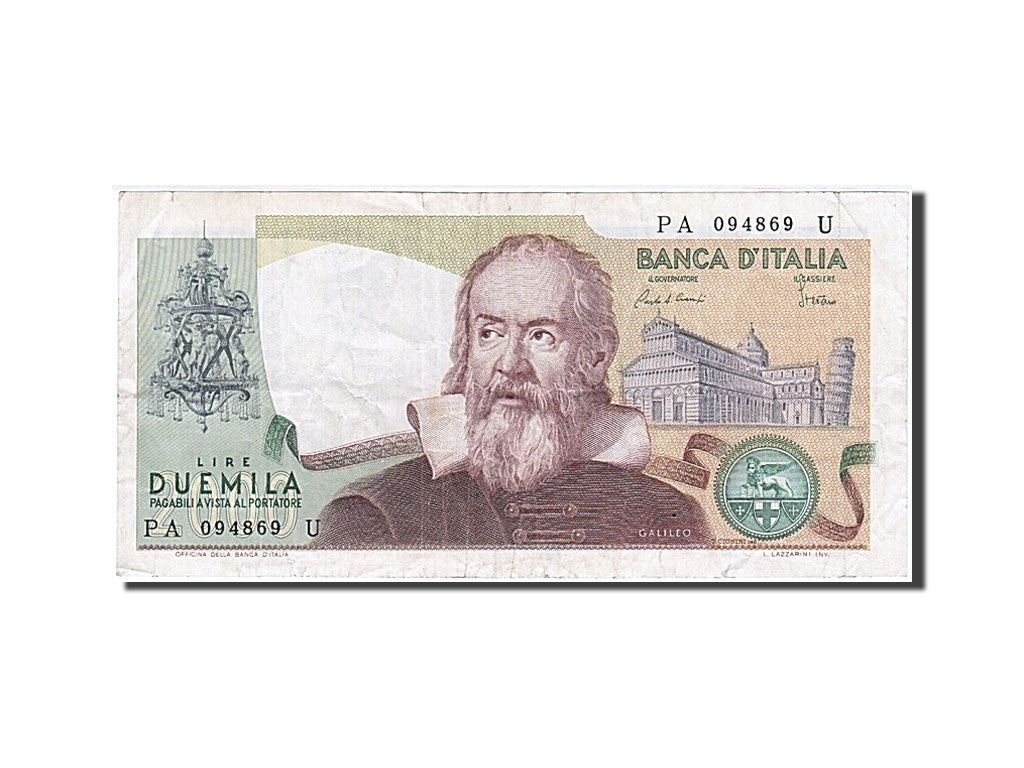 Italie, 2000 Lire, type Galilée
