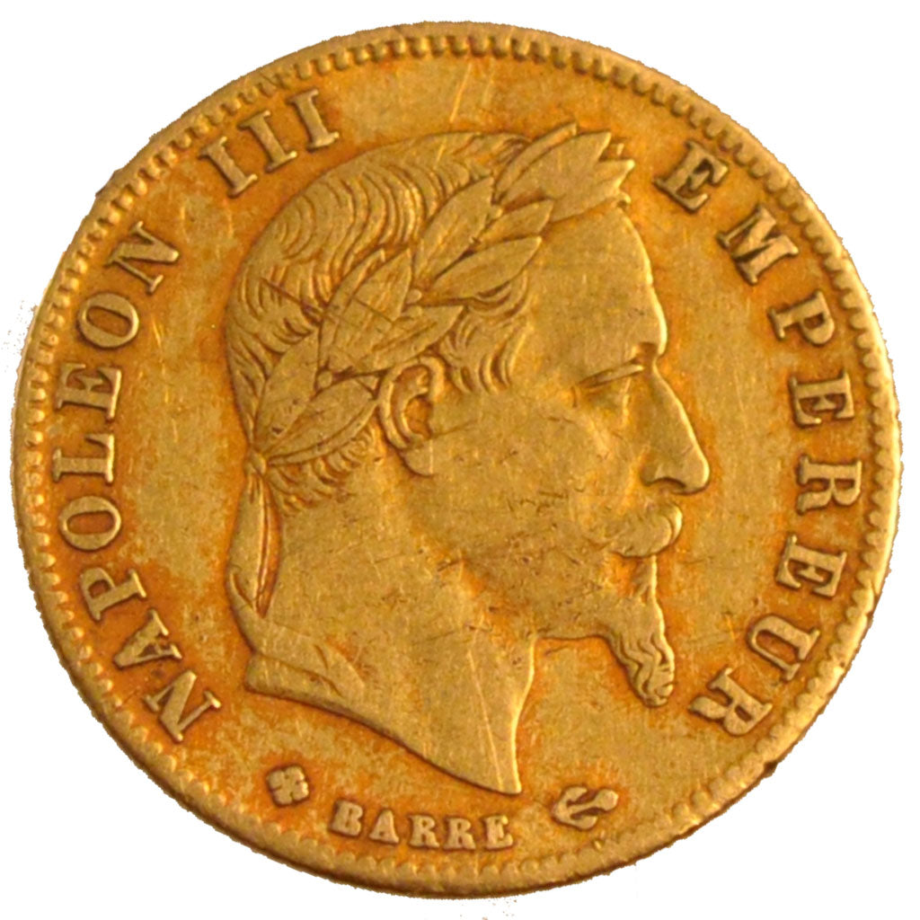 FRANCE, Napoléon III, 5 Francs, 1862, Strasbourg, KM #803.2, EF(40-45), Gold, G.