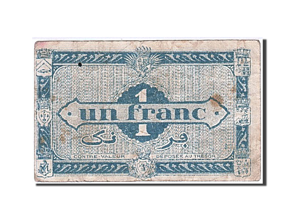Algeria, 1 Franc, 1944, KM #101, VF(20-25), 030500