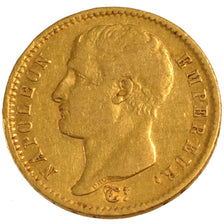 FRANCE, Napoléon I, 20 Francs, 1807, Paris, KM #A687.1, VF(30-35), Gold, Gadoury