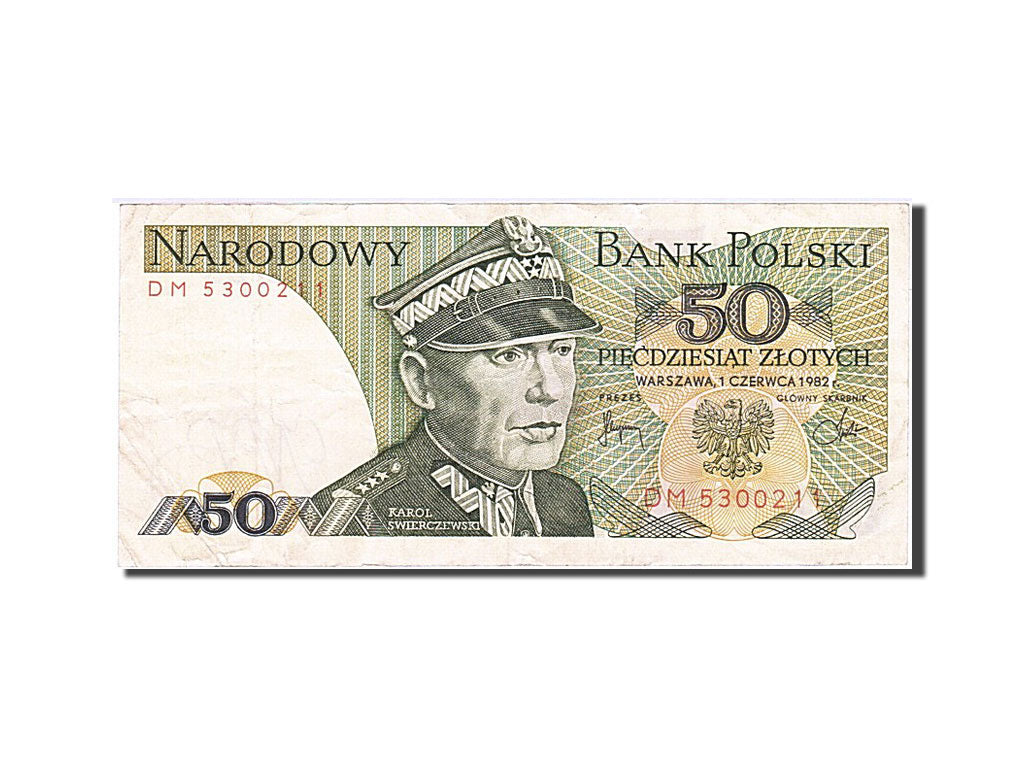 Poland, 50 Zlotych, 1982, KM #142b, 1986-06-01, EF(40-45), DM 5300211
