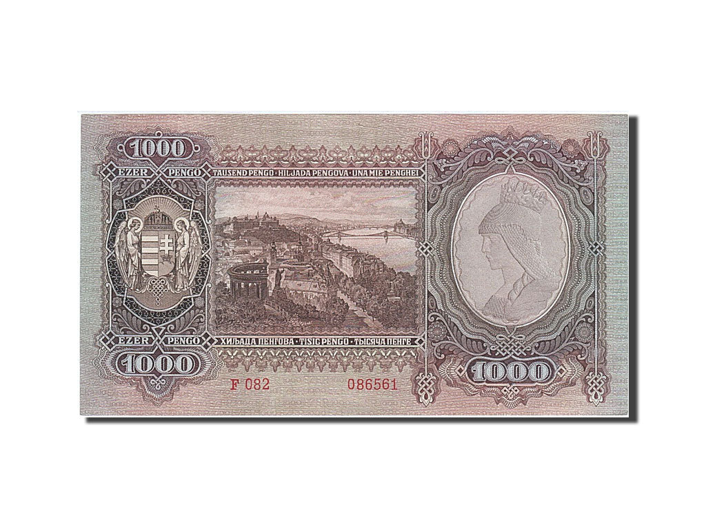 Hungary, 1000 Pengö, 1943, KM #116, 1943-02-24, UNC(60-62), F 082 086561