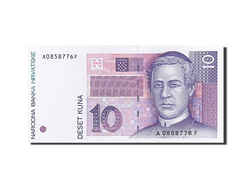 Croatia, 10 Kuna, 1993, KM #29a, 1993-10-31, UNC(65-70), A 0858776 F