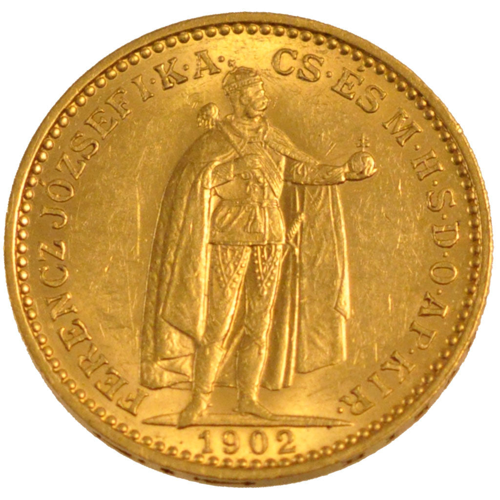 HUNGARY, 20 Korona, 1902, Kormoczbanya, KM #486, AU(55-58), Gold, 6.76