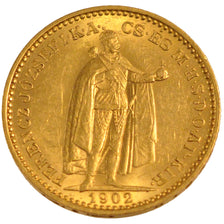 HUNGARY, 20 Korona, 1902, Kormoczbanya, KM #486, AU(55-58), Gold, 6.76