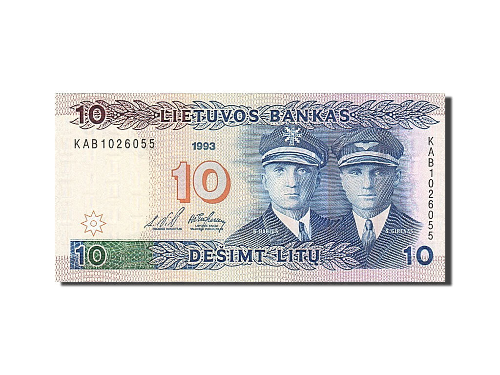 Lithuania, 10 Litu, 1993, KM #56a, UNC(65-70), KAB 1026055