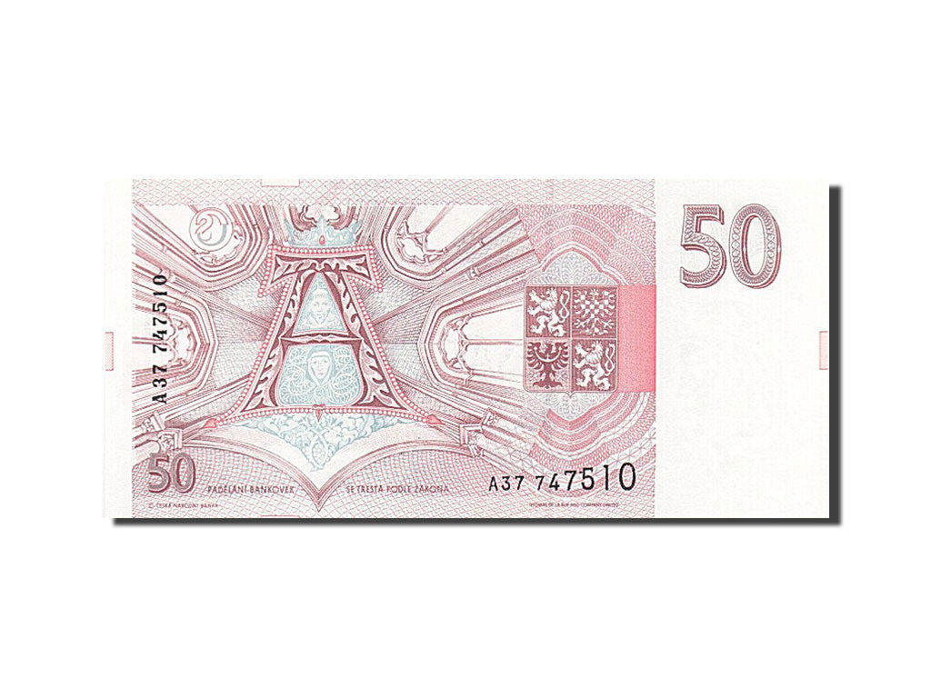 Czech Republic, 50 Korun, 1993, KM #4a, UNC(63), A37 747510