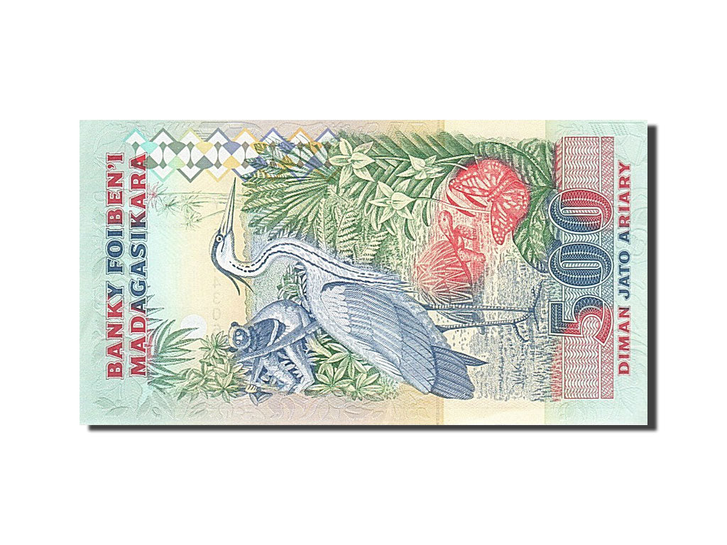 Madagascar, 2500 Francs = 500 Ariary, 1993, KM #72Aa, UNC(63), YC 6044306