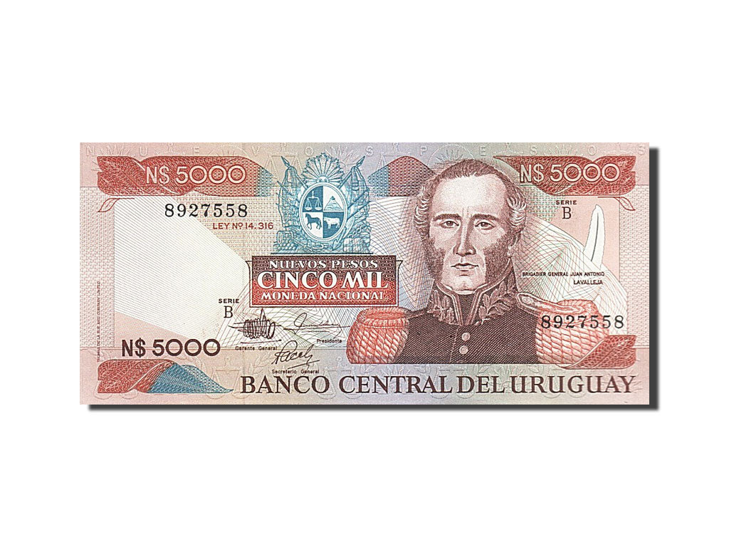 Uruguay, 5000 Nuevos Pesos, 1983, KM #65a, UNC(65-70), 8927558