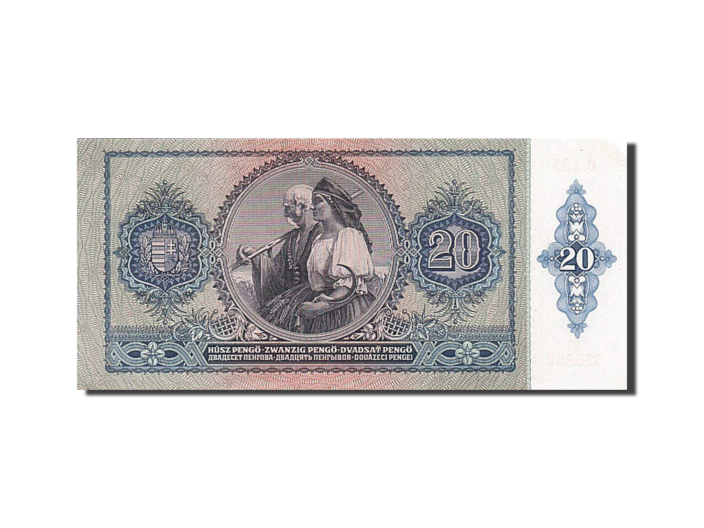 Banknote, Hungary, 20 Pengö, 1941, 1941-01-15, UNC(63)