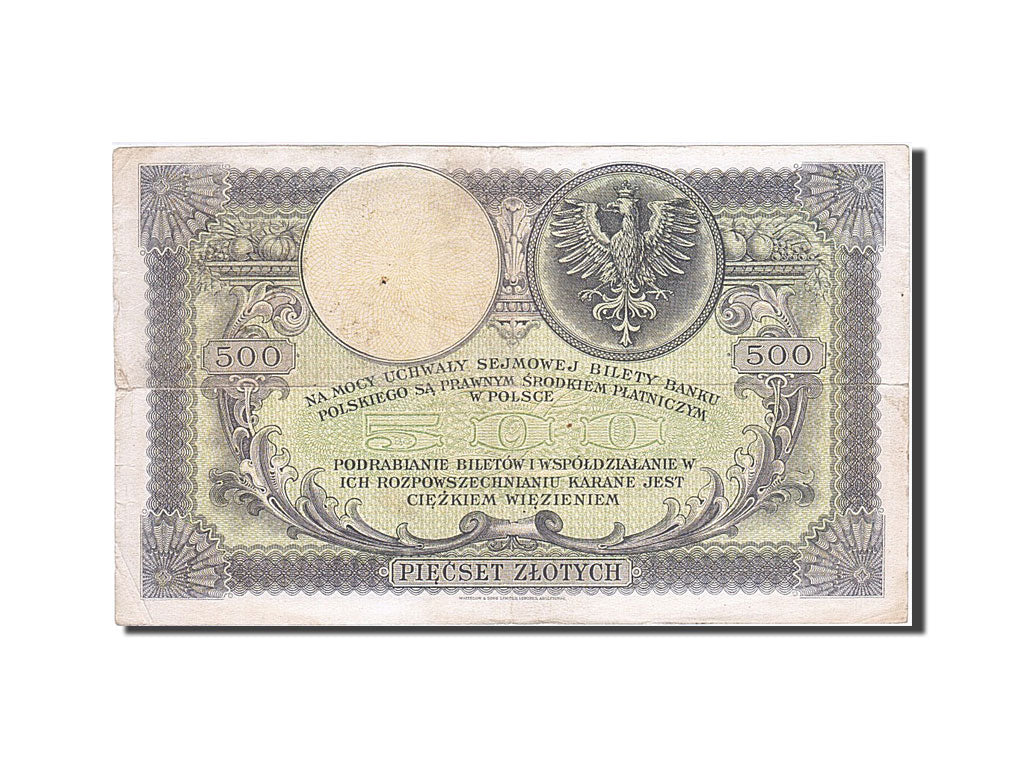 Poland, 500 Zlotych, 1919, KM #58, 1919-02-28, VF(20-25), 2681767