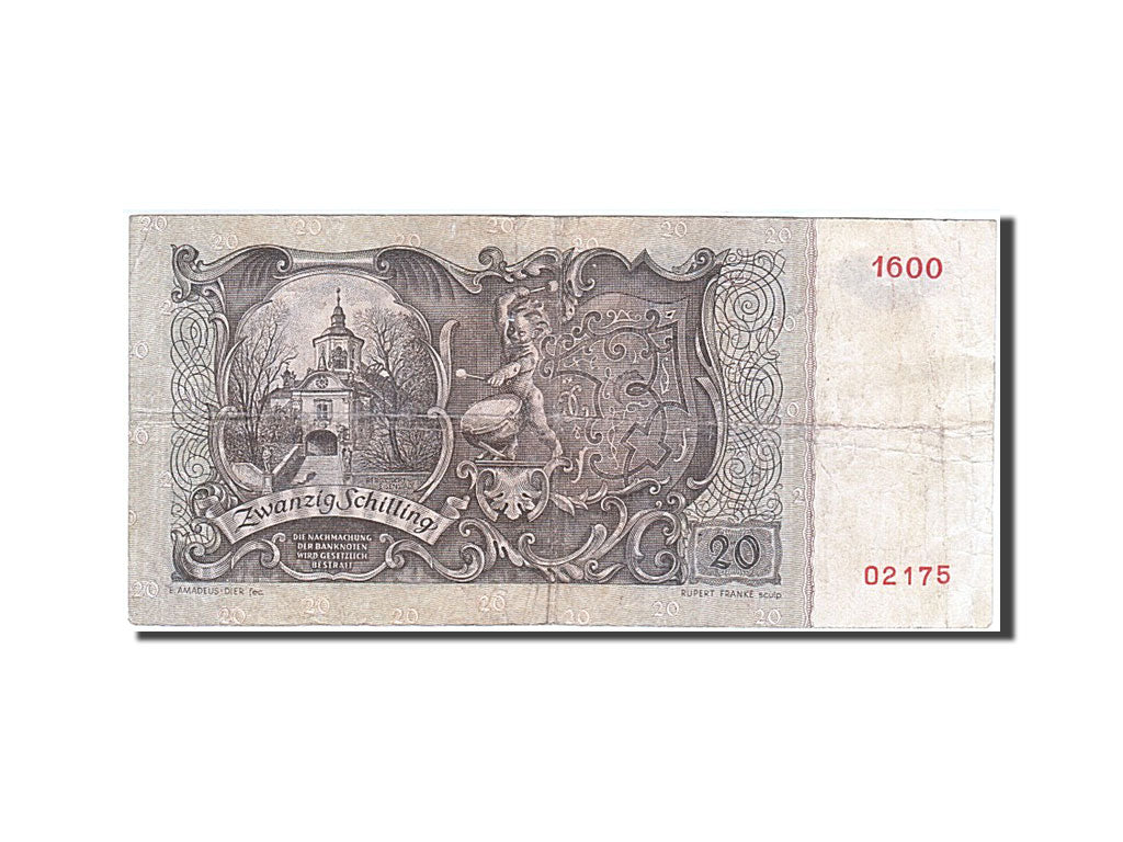Austria, 20 Schilling, 1950, KM #129a, 1950-01-02, VF(20-25), 02175