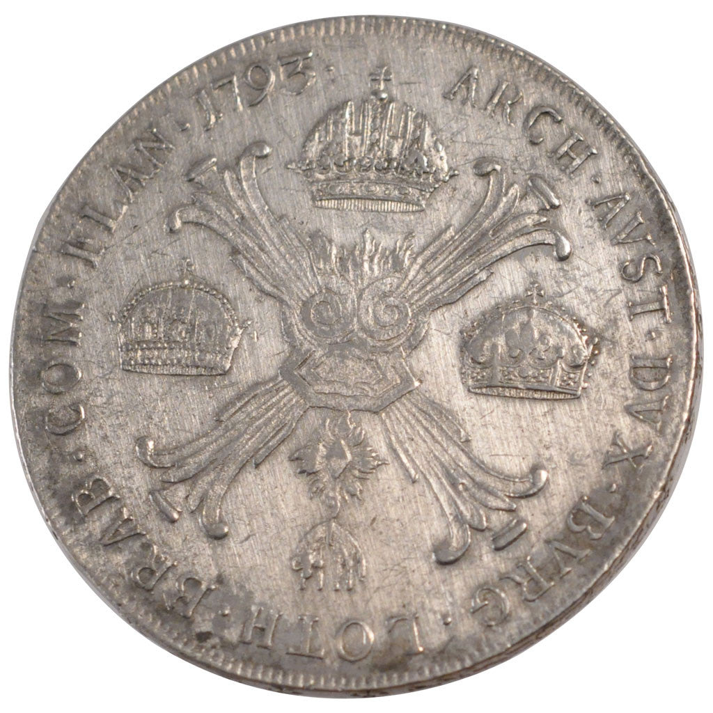 AUSTRIAN NETHERLANDS, Kronenthaler, 1793, Vienne, KM #62.1, EF(40-45), Silver,..