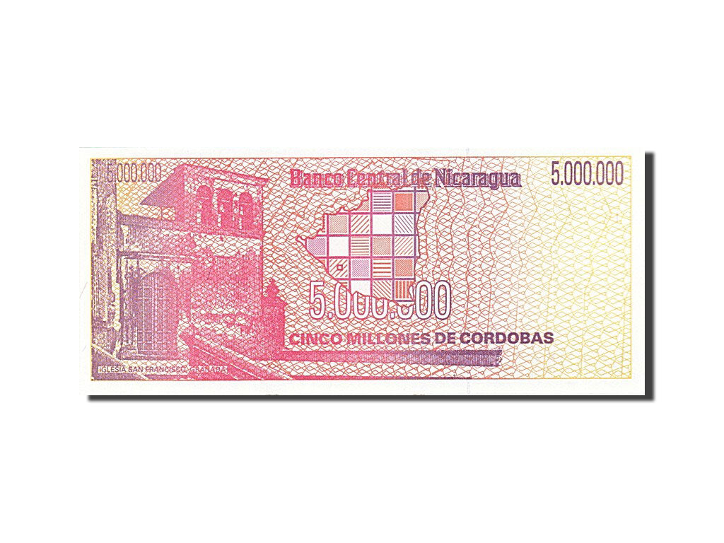 Nicaragua, 5 Million Córdobas, 1990, KM #165, UNC(63), FB 17458924