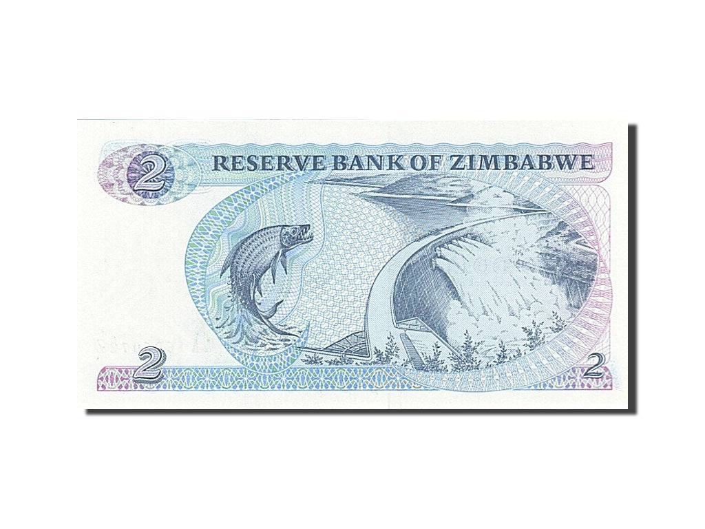 Geldschein, Simbabwe, 2 Dollars, 1983, UNZ