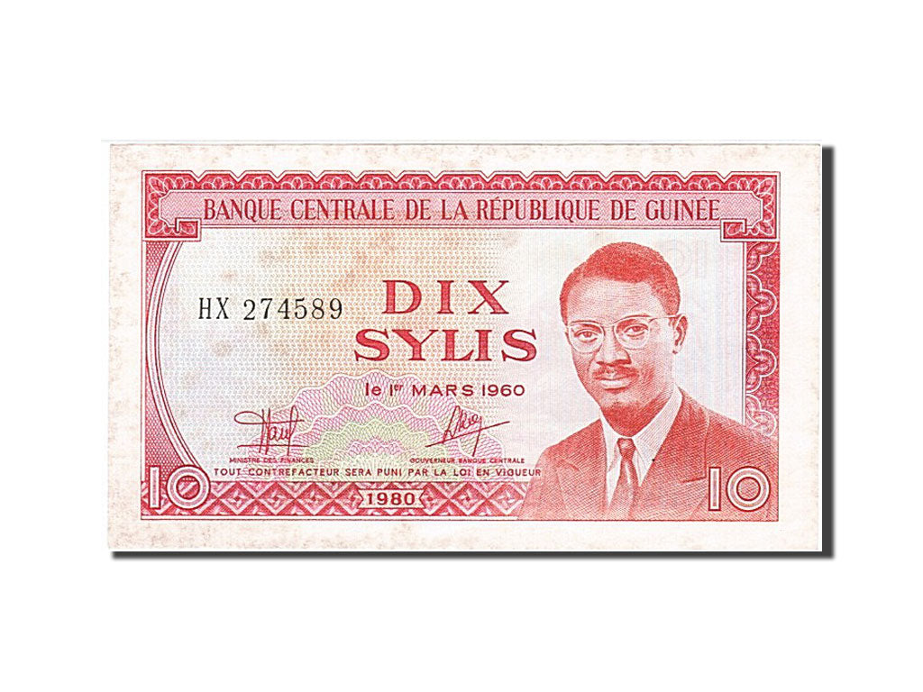 Billet, Guinea, 10 Sylis, 1980, TB+