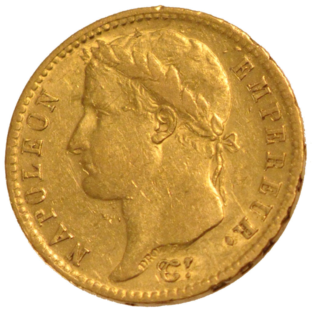 FRANCE, Napoléon I, 20 Francs, 1810, Paris, KM #695.1, EF(40-45), Gold, Gadoury 