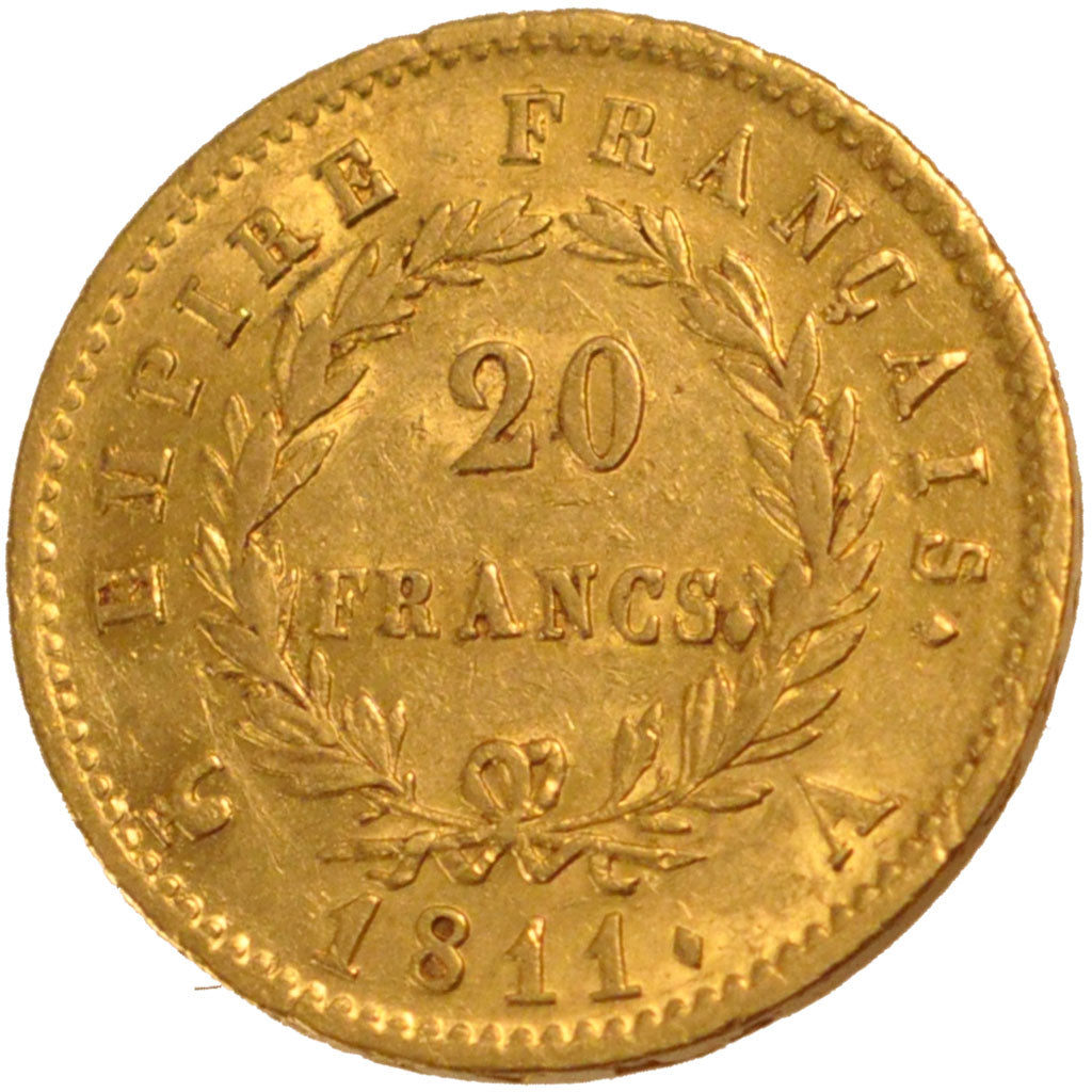 Moneta, Francia, Napoléon I, 20 Francs, 1811, Paris, BB+, Oro, Gadoury:1025